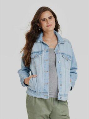 Long Sleeve Maternity Denim Jacket - Isabel Maternity by Ingrid & Isabel XS